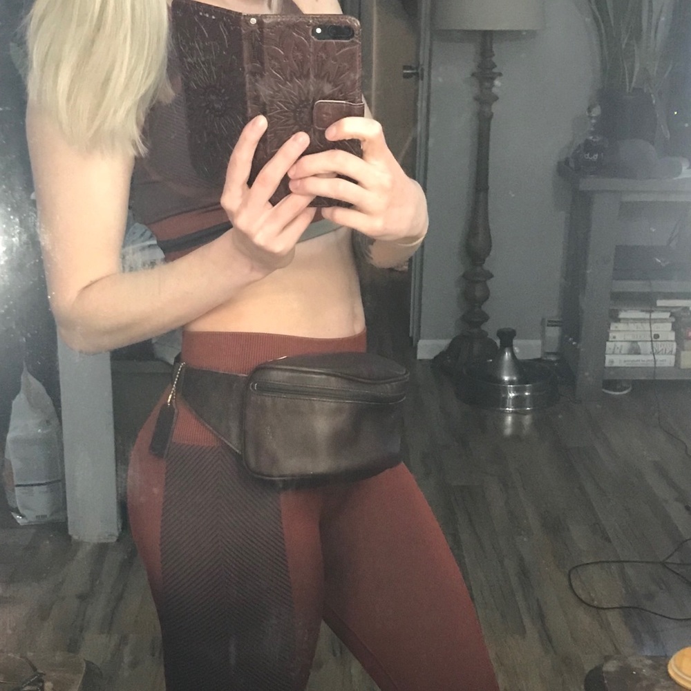 👝Brown vintage leather COACH fanny pack